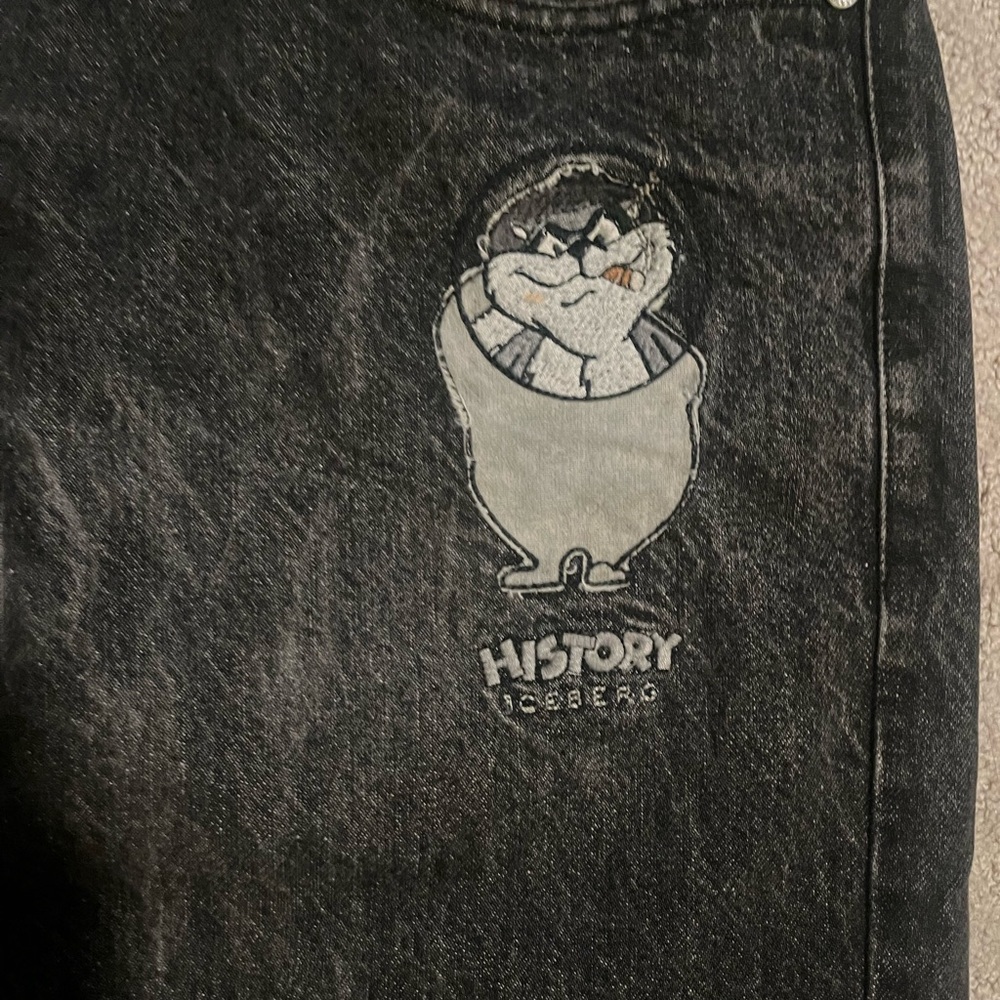 History Iceberg Jeans Men 34 Tasmanian Devil Y2K Wide Urban